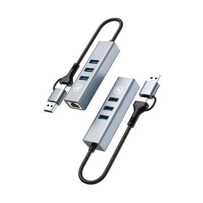 Adaptador Multiportas USB com Conector Ethernet LAN -Gshield