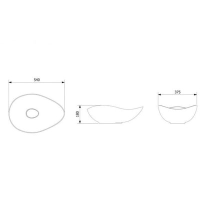 Cuba De Apoio Oval 540x375mm Ruy Ohtake Roca Café Acabamento Fosco - A327a13668