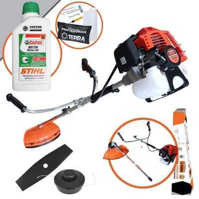 Roçadeira Dobrável Grhb430 Carretel E Lâmina 2p + óleo Stihl