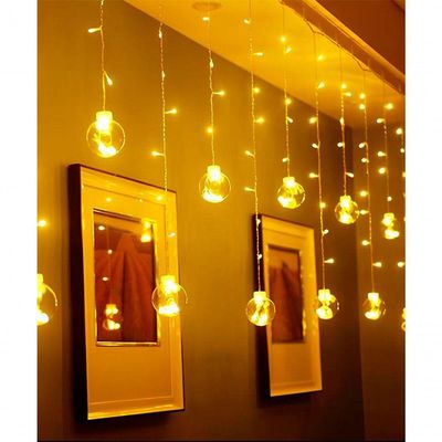 Pisca Decorativo Cordão Varal 12 Lâmpadas Com Led Amarelo 3m