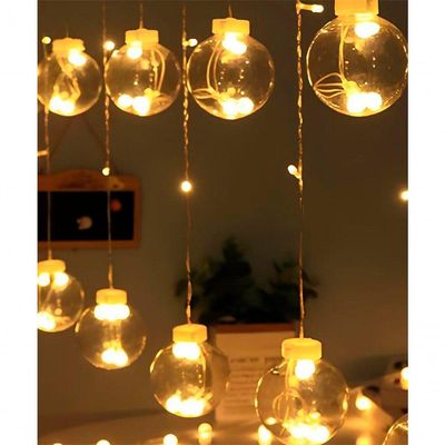 Pisca Decorativo Cordão Varal 12 Lâmpadas Com Led Amarelo 3m