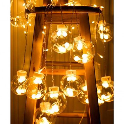 Pisca Cordão Varal Decorativo 12 Lâmpadas Com Led Amarelo 3m