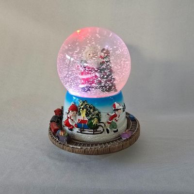 Enfeite Globo De Natal Musical- Neve- Led Colorido 16.50cm