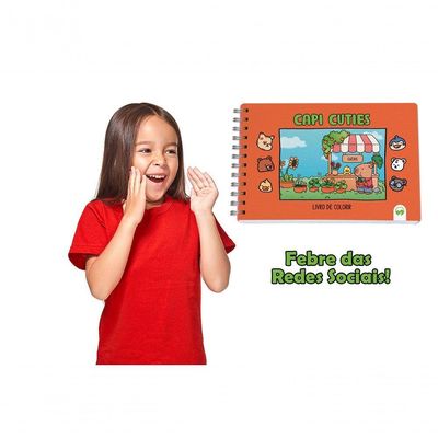 Kit 2 Livro De Colorir Cuties 128 Páginas Capi E Kittie