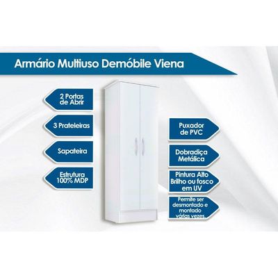Armário Multiuso Infantil Viena c/ 2 Portas Cafe Touch - Demóbile