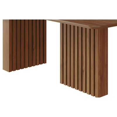 Mesa Multiuso Cozinha Ester c/ Tampo Madeirado 210x100cm Cinamomo - Cimol