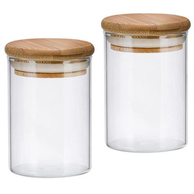 Pote De Vidro 1000ml Hermético Com 2 Unidades Ideal Para Mantimentos