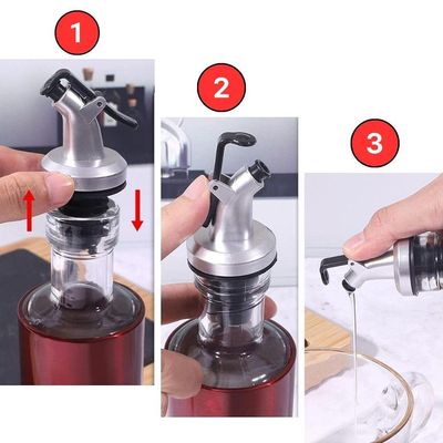 Porta Azeite Vinagre Com Dosador 300ml Inox Premium