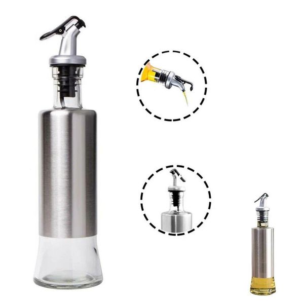 Porta Azeite Vinagre Com Dosador 300ml Inox Premium