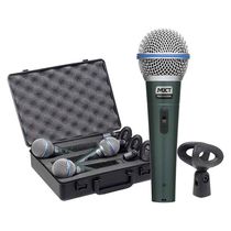 Kit 03 Microfone Mxt Dinamico Pro Bt-58a Metal Com...