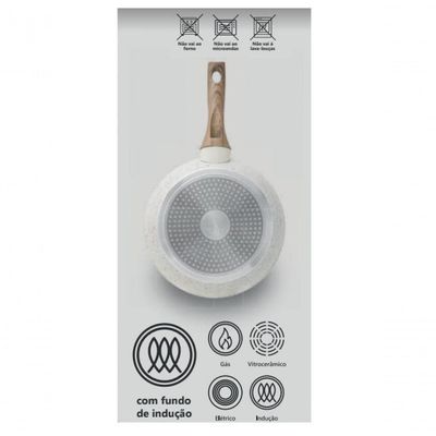 Frigideira Cerâmica Antiaderente Marmol Indução 22 Cm Mimo
