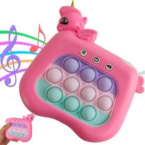 Pop It Mini Game Interativo Unicornio Luz Som 4 Modos Jogo Relaxante Anti Portatil Criança Toys