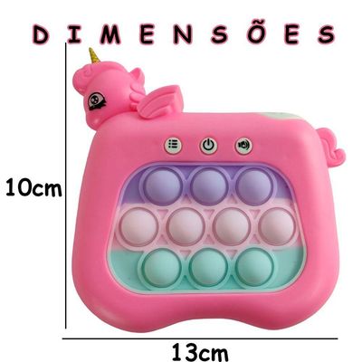 Pop It Mini Game Interativo Unicornio Luz Som 4 Modos Jogo Relaxante Anti Portatil Criança Toys