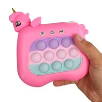 Pop It Mini Game Interativo Unicornio Luz Som 4 Modos Jogo Relaxante Anti Portatil Criança Toys