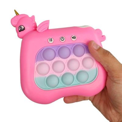 Pop It Mini Game Interativo Unicornio Luz Som 4 Modos Jogo Relaxante Anti Portatil Criança Toys