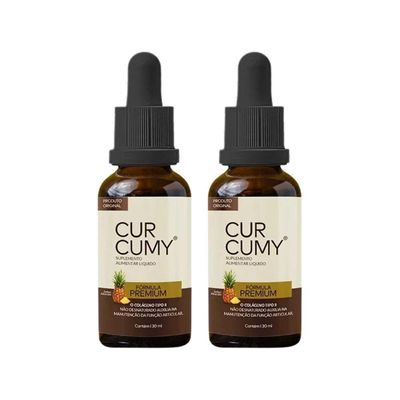 Curcumy - Cúrcuma, Colágeno Tipo Ii E Gengibre - 30ml 2 Mêses - 2 Unidades