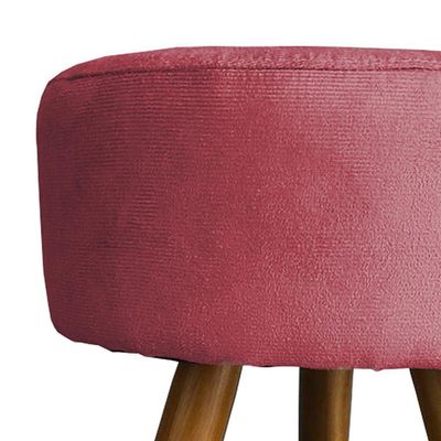 Kit 2 Puff Decorativo Redondo Para Sala Quarto Penteadeira Pé Palito Castanho Suede Cores