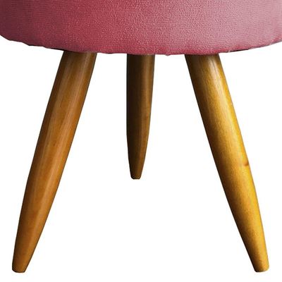 Kit 2 Puff Decorativo Redondo Para Sala Quarto Penteadeira Pé Palito Castanho Suede Cores