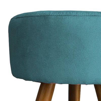 Kit 2 Puff Decorativo Redondo Para Sala Quarto Penteadeira Pé Palito Castanho Suede Cores