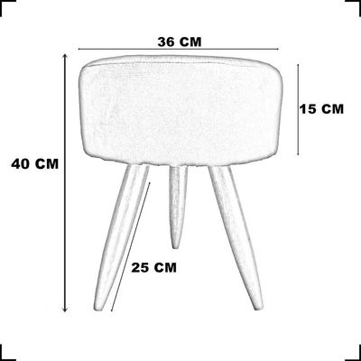 Kit 2 Puff Decorativo Redondo Para Sala Quarto Penteadeira Pé Palito Castanho Suede Cores