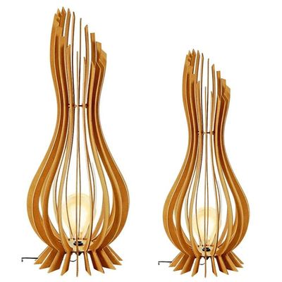 Abajur Grande De Chão Ana Maria Mdf Luminária - Tamanho 60x18cm
