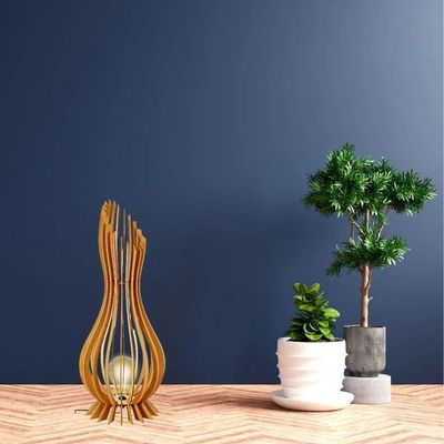 Abajur Grande De Chão Ana Maria Mdf Luminária - Tamanho 60x18cm