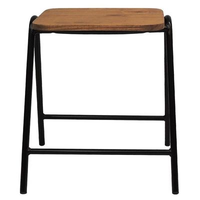 Banco Stak Decorativo Baixo Preto - Overseas