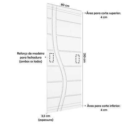 Kit 4 Portas De Madeira Frisada U.v 210cm X 80cm - R70ss Imbuia