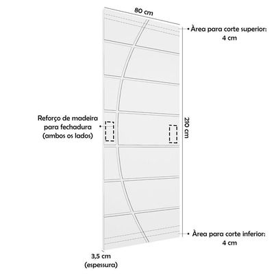 Porta De Madeira Frisada U.v 210cm X 80cm - R20c Mogno