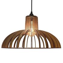 Luminária Teto Tipo Pendente Colônia - Cor:mdf Cru