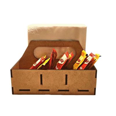 Porta Guardanapo E Sachê Em Mdf - Kit 5 Unidades