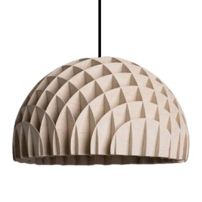 Luminária Teto Tipo Pendente Colméia Mdf - Completa Cor: Mdf Cru