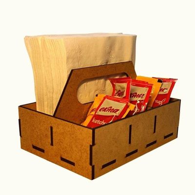 Porta Guardanapo E Sachê Em Mdf - Kit 5 Unidades