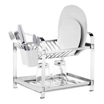 Escorredor De Pratos Em Aço Inox Com Porta Talher