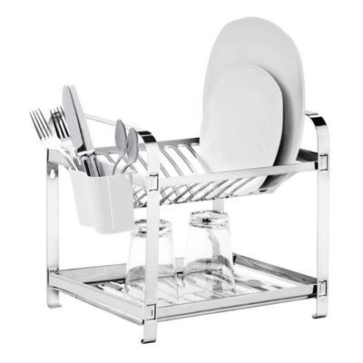 Escorredor De Pratos Em Aço Inox Com Porta Talher