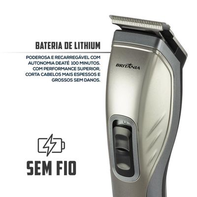 Cortador de Cabelos Britânia BCR20SG Sem Fio Bivolt