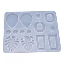 Molde De Silicone Resinas Folha-brinco-pingente Colar