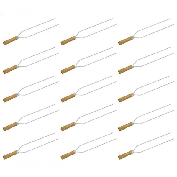 Kit 15 Mini Espeto Duplo Churrasco 39 Cm Espetinho Matrinox