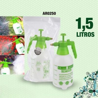 Pulverizador Verde 1,5l Bico Regulável Jardim E Limpeza
