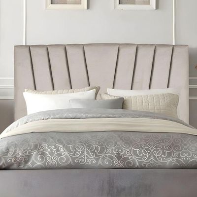 Cabeceira Estofada Cama Box Solteiro 90 Cm Louise Linho Bege