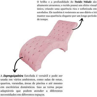 Recamier Divã Espreguiçadeira Para Sala Cliníca Elisa Veludo Rosê