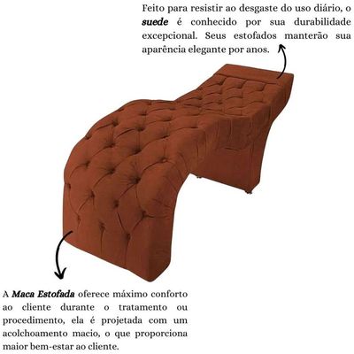 Maca Estofada Estética Cílios Salão Spa Suede Hellen Terracota