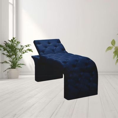 Maca Estofada Estética Cílios Regulável Spa Suede Maitê Azul Marinho