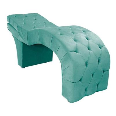 Maca Estofada Reclinável Sobrancelhas Cílios Suede Jade Azul Tiffany