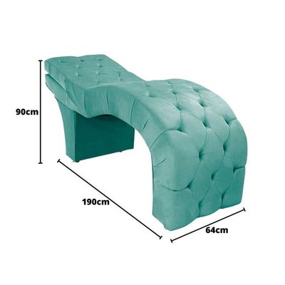 Maca Estofada Reclinável Sobrancelhas Cílios Suede Jade Azul Tiffany
