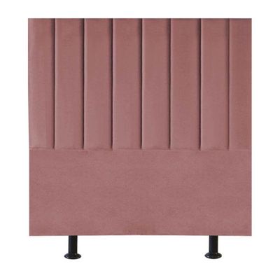 Cabeceira Estofada Cama Box Solteiro 100 Cm Laura Suede Rosê