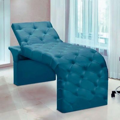 Maca Estofada Estética Cílios Regulável Spa Suede Maitê Azul Turquesa