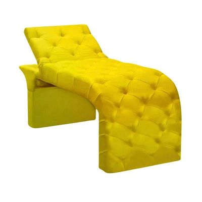 Maca Estofada Estética Cílios Regulável Spa Suede Maitê Amarelo