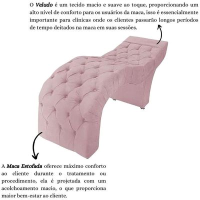 Maca Estofada Estética Cílios Salão Spa Veludo Hellen Rosê