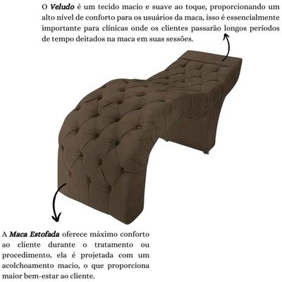 Maca Estofada Estética Cílios Salão Spa Veludo Maiara Marrom